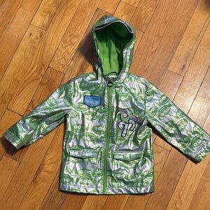 Disney Store Alien Buzz Lightyear Rain Jacket size 4T